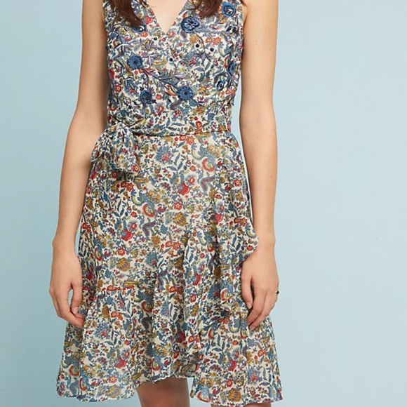 NWOT Anthropologie wrap dress-xs - Picture 1 of 6